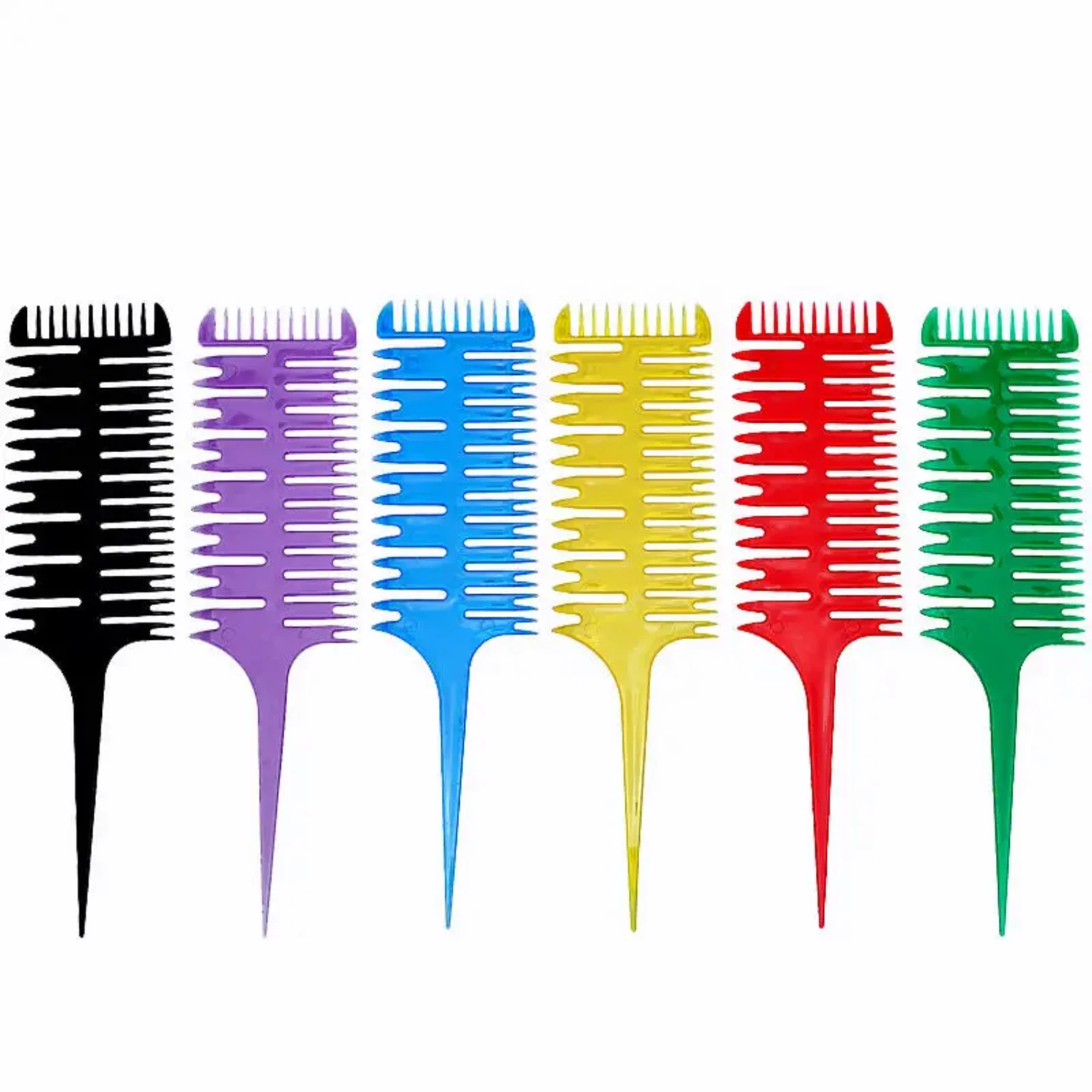 Professional 3 Way Split Hair Dye Comb Highlighter Weave Comb for Salon Use - Professional Weaving and Styling Tool