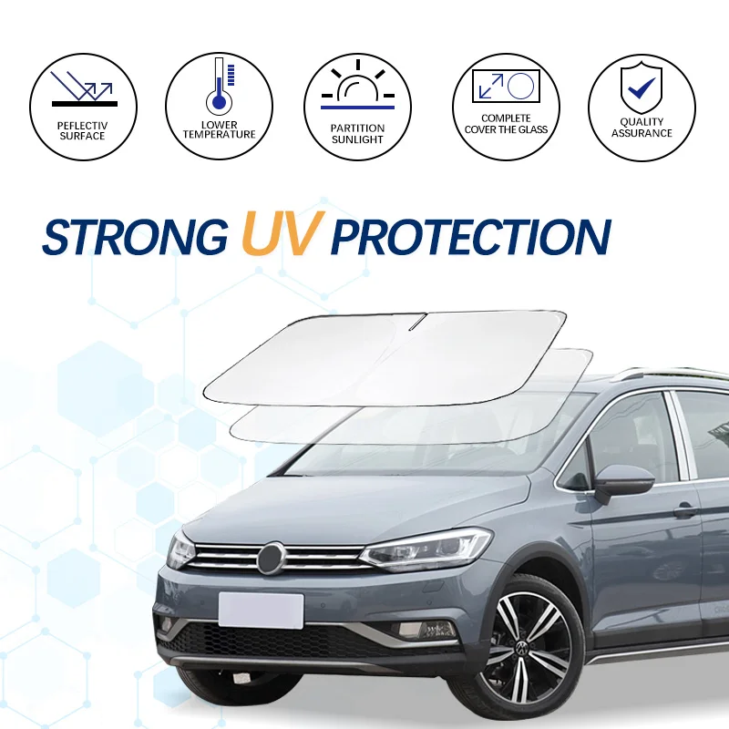 

Car Windshield Sun Shade For Volkswagen Touran Sunshade Summer Visor Protector Foldable Blocks UV Rays Protection Accessorie