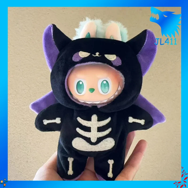 Just the clothes， for labubu first second and third generation Halloween set Skull Devil Doll costume change Labubu doll costume