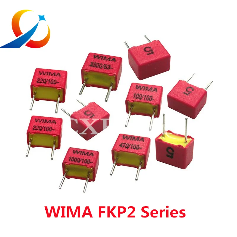 2PCS WIMA RED FKP2 5MM Film Capacitor Hi-Fi Audio 33PF 47PF 220PF 330PF 470PF 680PF 1000PF 2200PF 3300PF 63V 100V 630V 1000V P5