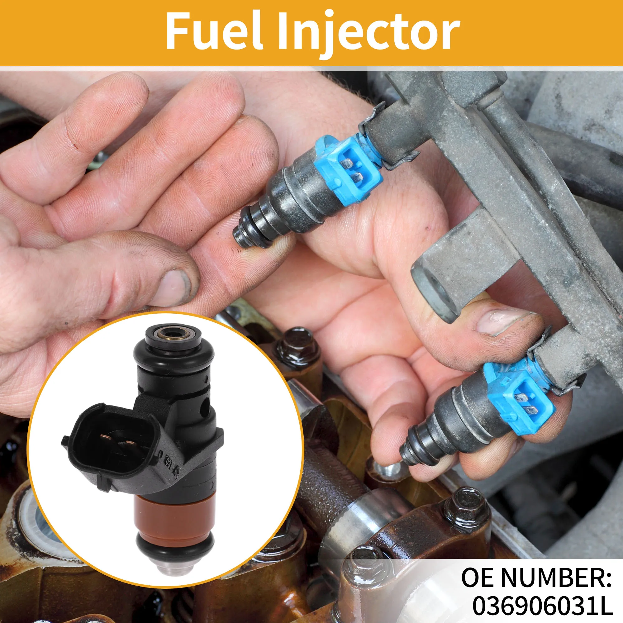 

UXCELL 1 Pc No.036906031L Fuel Injector for VW Polo 2001-2008 Engine Fuel Nozzle