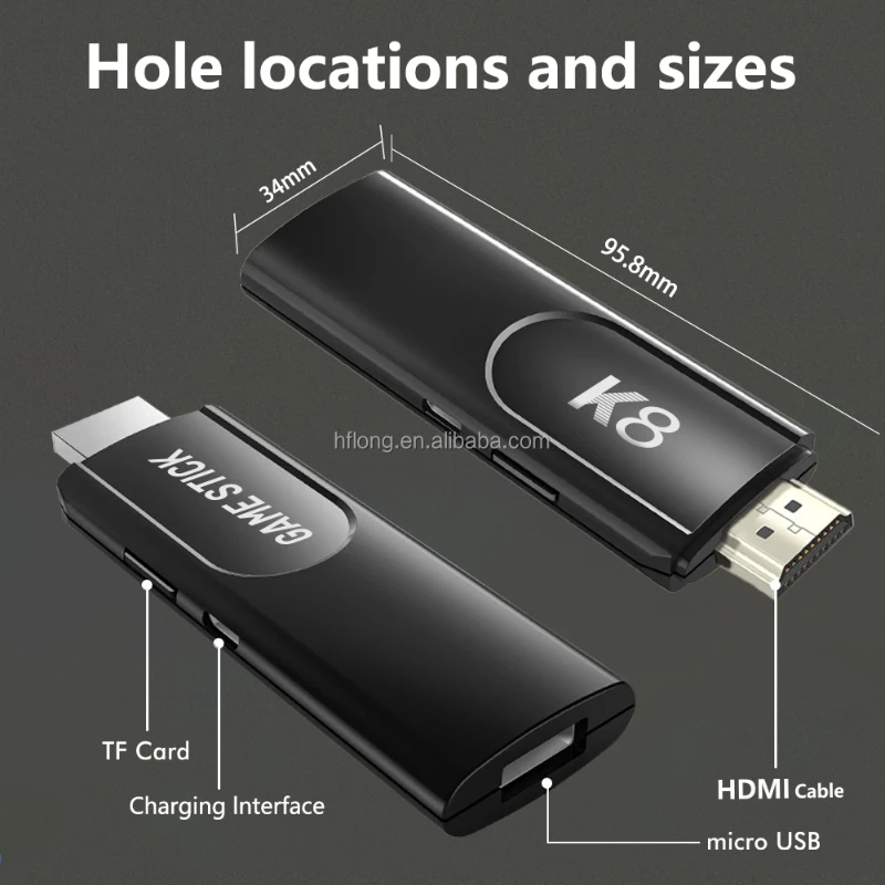 K8 Retro Game Console 2.4G Dual Wireless Controller  4K HD 20000 Retro Classical Games Retro Game Player Dual-Player Gaming