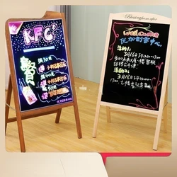 Solid Wood  Advertising Board Small Blackboard Store Vertical Billboard Display Board