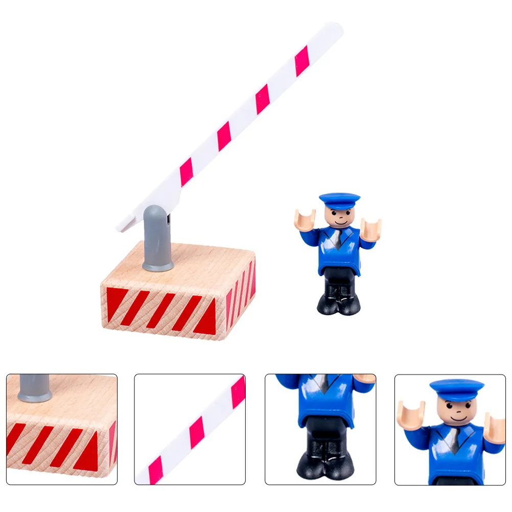 

Набор деревянных дорожных заграждений для симуляции сцен, развивающая игрушка для детей, имитирующая дорожное движение, для творческого обучения