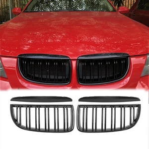 Ô tô phía trước Grille Black Grille ABS phù hợp cho BMW Series 3 E90 E91 2005 2006 2007 2008 6 Sales Sales Black Grid - №1