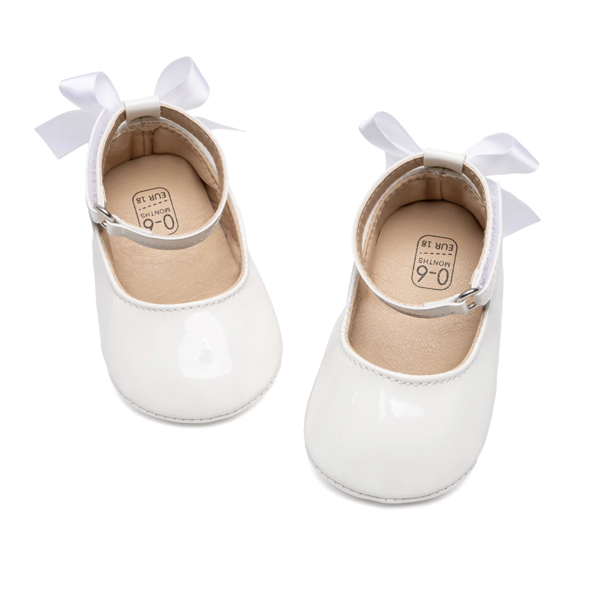 Baby Mädchen Mary Jane Ballerinas aus Lackleder mit Schleife, Prinzessinnen-Kleiderschuhe, rutschfeste weiche Sohle, für Kleinkinder, Prewalker, Party – Detail 35