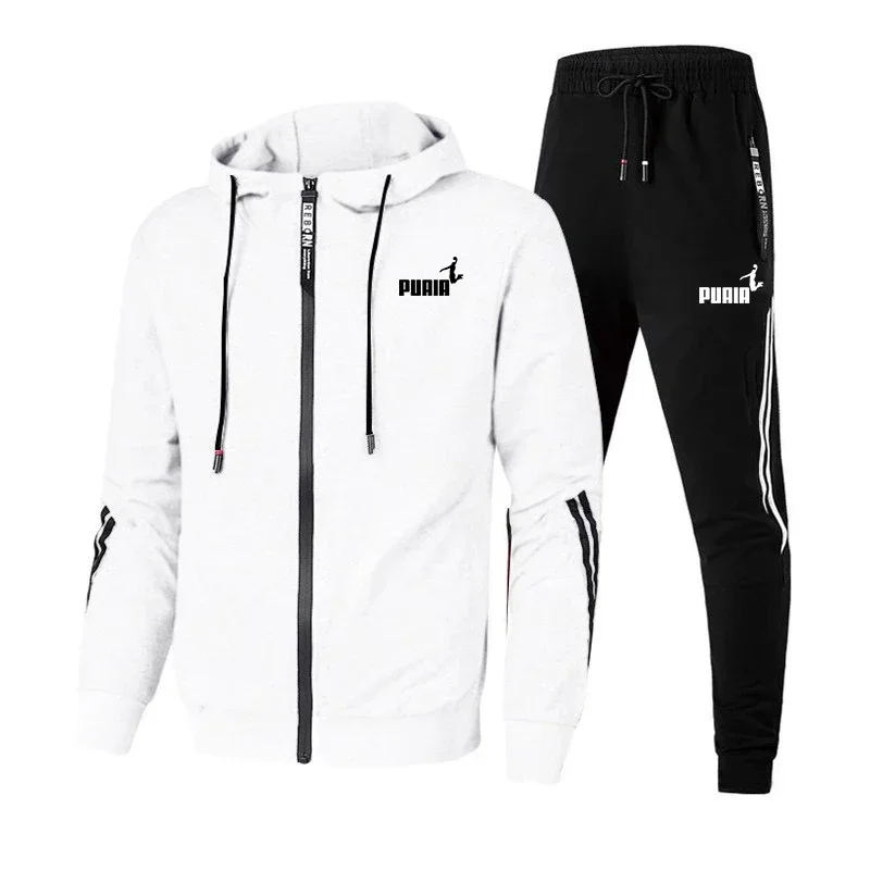 Men\'s Autumn Set Sweatpants Casual Hoodies Tracksuit Printing Sweatshirts Two Piece Set Pants Outfit Sportwear Jogging Trousers