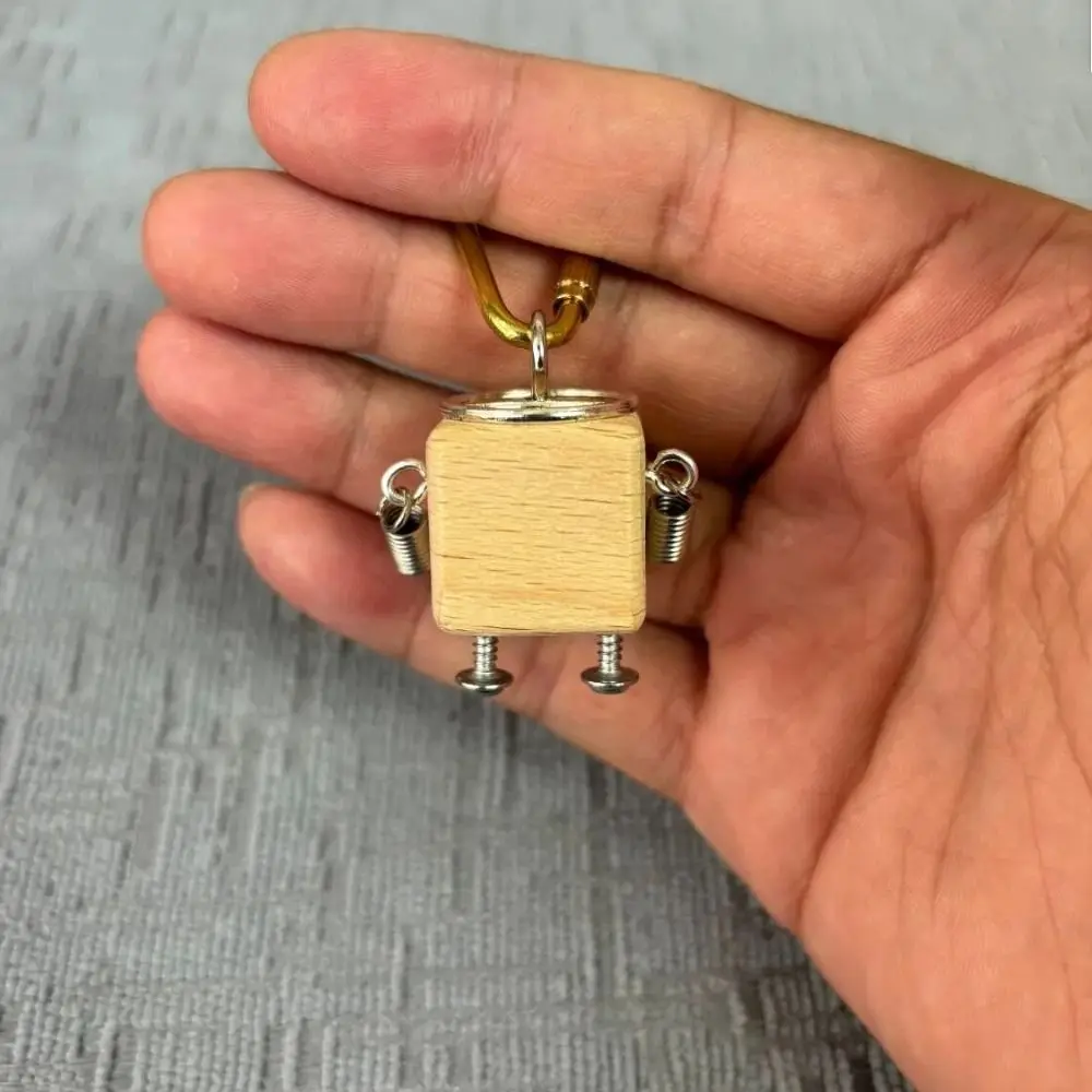 Unique New Robot Pendant Vintage Gold Color Choker Pendant Korean Fashion Charming Keychain Accessories