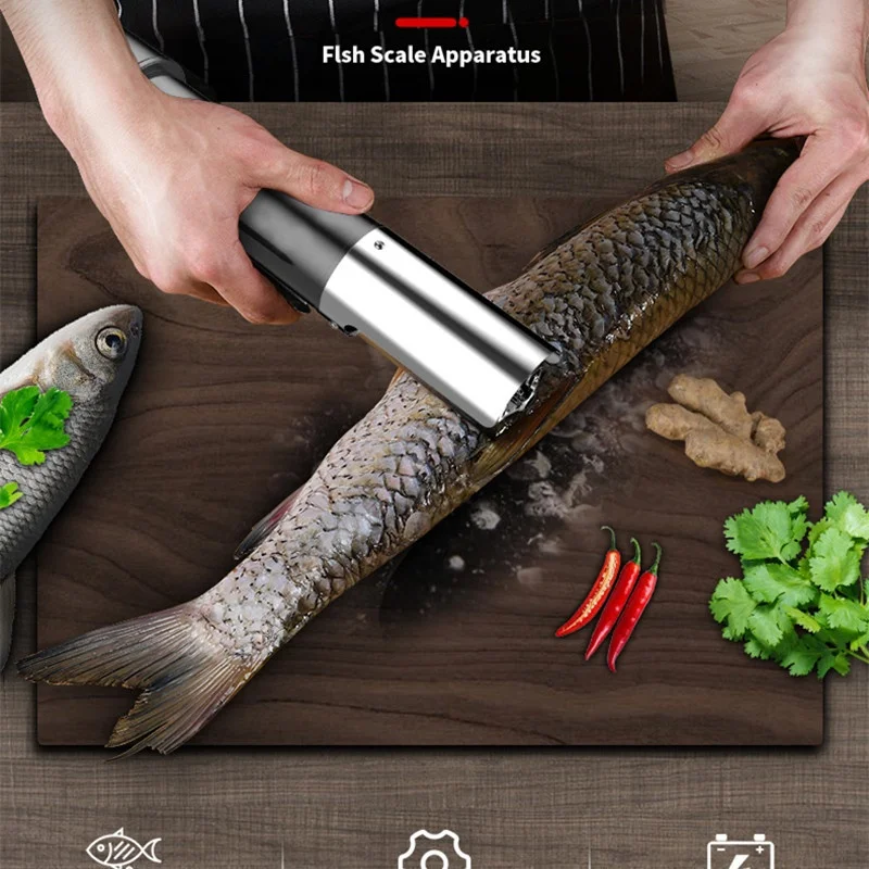 Electric Fish Scaler Clean Fish Scale Remover Cleaner Descaler Waterproof Scraper Fish Processing