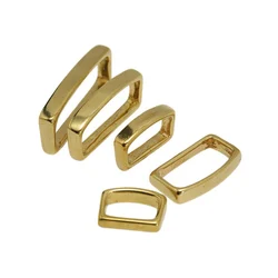 10pcs Solid Brass Belt Keeper D Shape Belt Strap Loop Ring Buckle for Leather Craft Bag Strap Belt 16mm 20mm 25mm 32mm 38mm