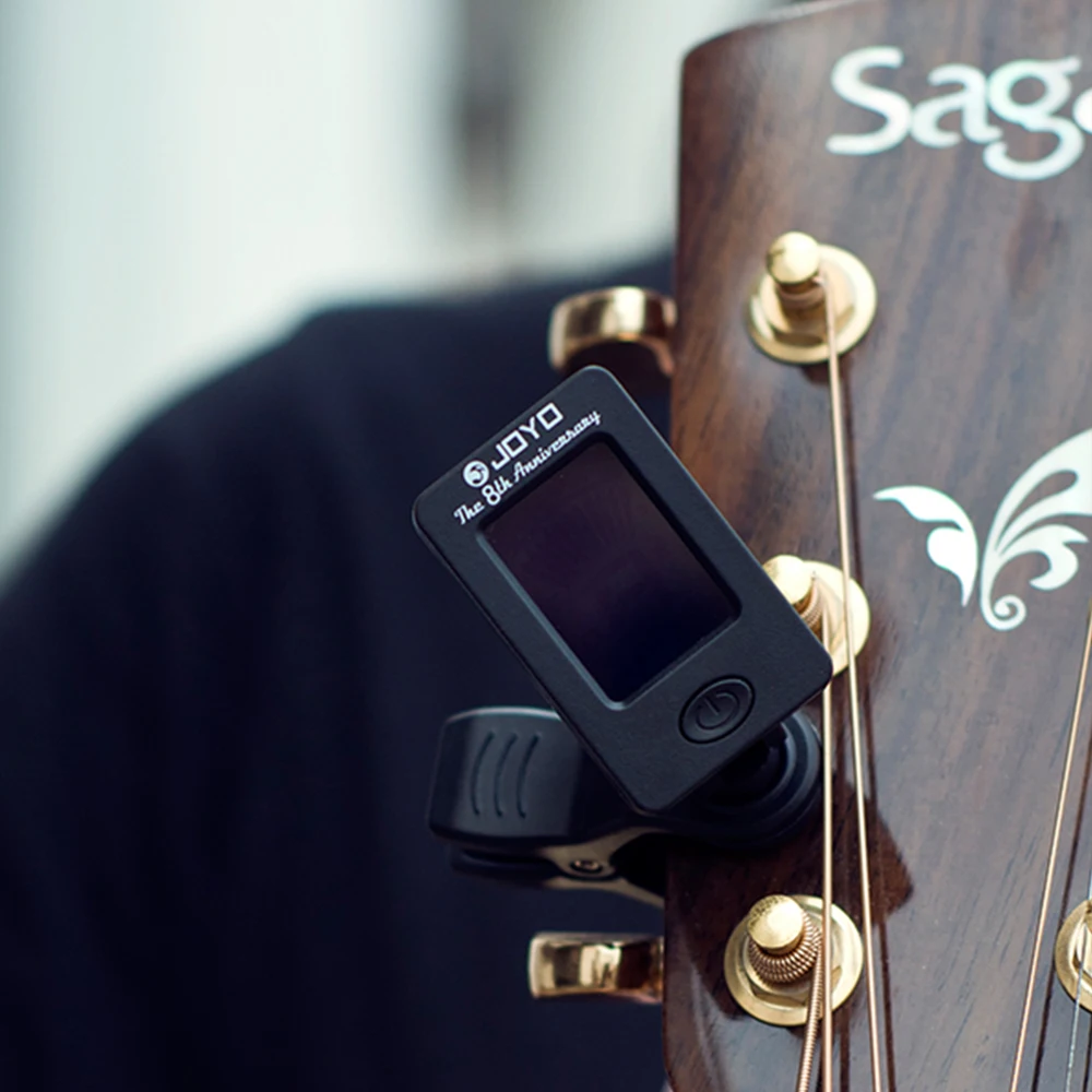 JOYO JT-01 Guitar Tuner 360 Degree Rotatable Digital LCD Screen Clip-on Tuner Chromatic Guitar Bass Violin Electronic Tuner
