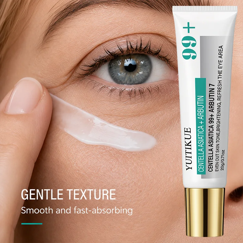 Creme para Olhos 99+ Centella Asiatica Arbutin 20g, Uniformiza o Tom, Ilumina e Hidrata a Área dos Olhos, Creme para Cuidados com a Pele embaixo dos Olhos