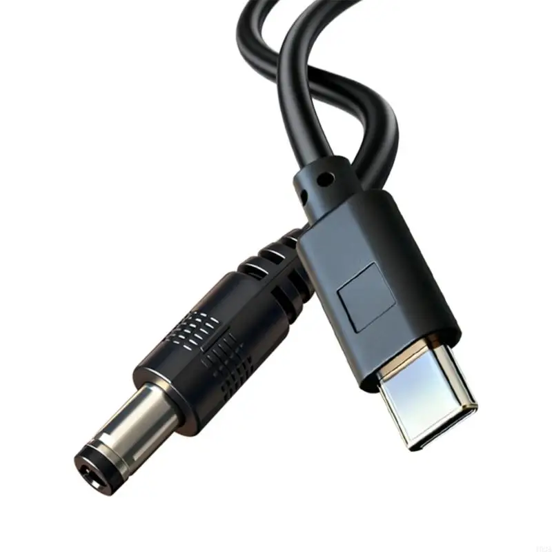 193A Round End Power Cable with USB C Input for 5.5x2.5mm Equipment