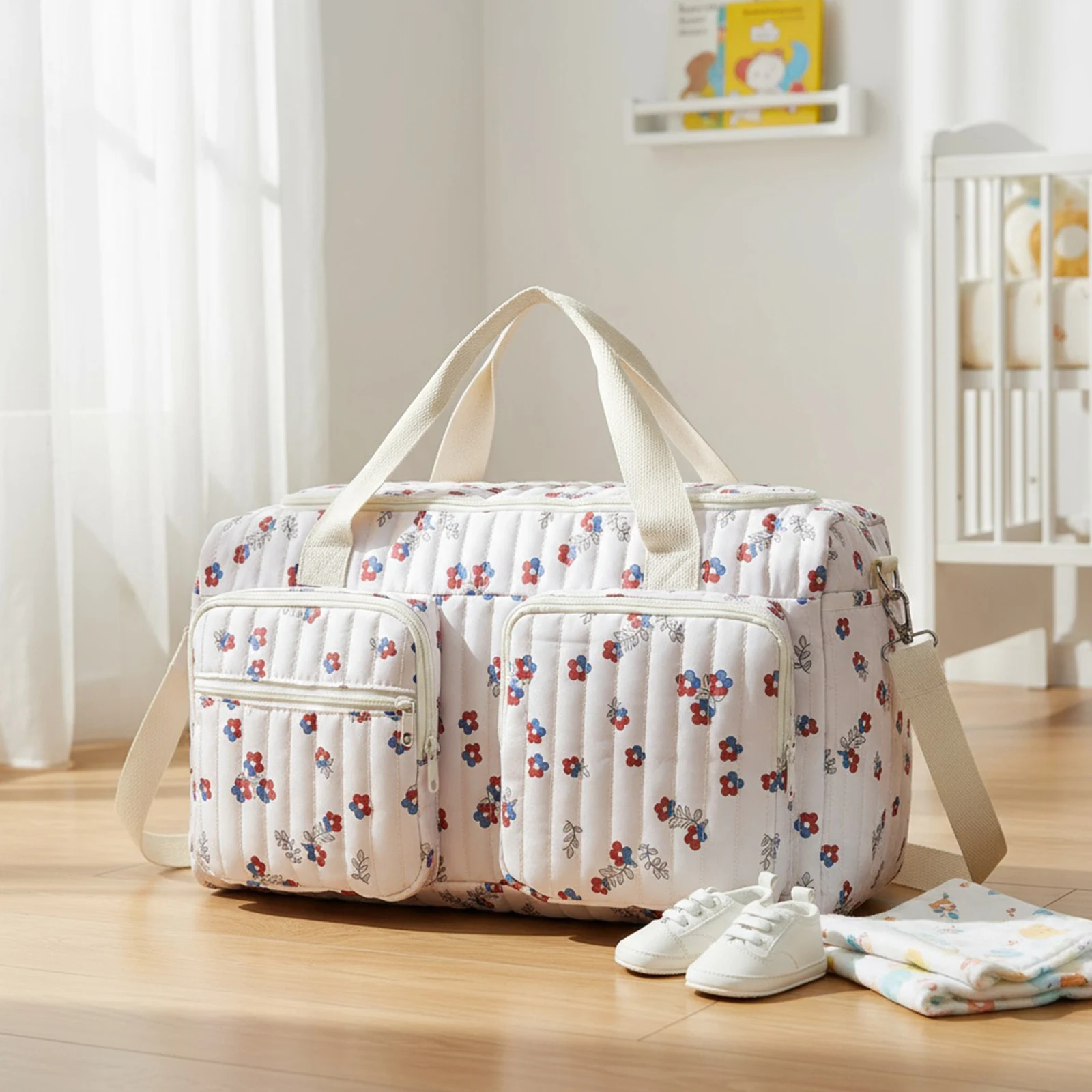 

Large Mommy Bag Baby Organizer Maternity Pack Diaper Handbag Embroidered Women Shoulder Crossbody Bag Hospital Travel Mother Kid