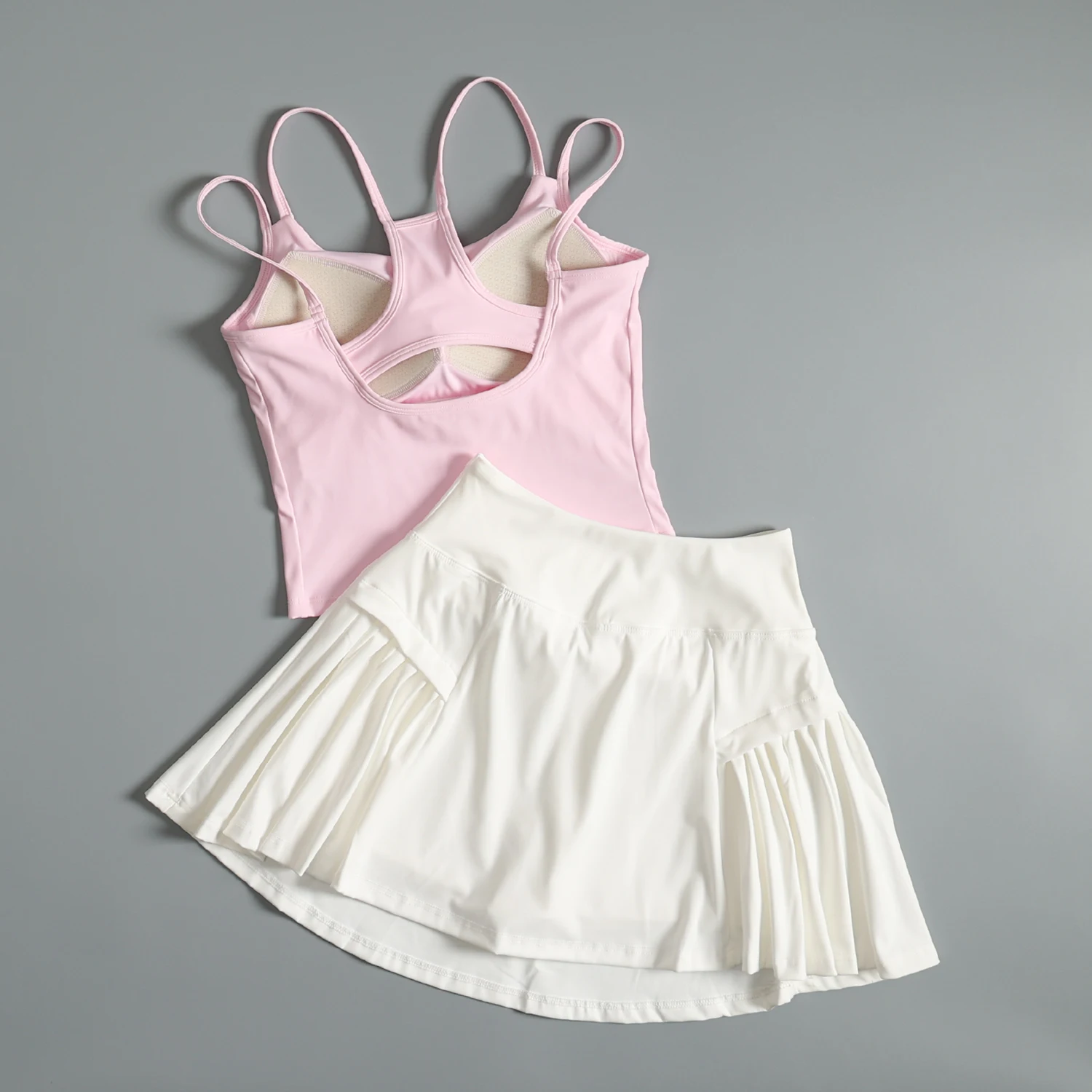 

Спортивный костюм для пожилых женщин, летняя сексуальная красивая спина, быстросохнущий жилет для йоги, бадминтон, фитнес, утренняя юбка для бега