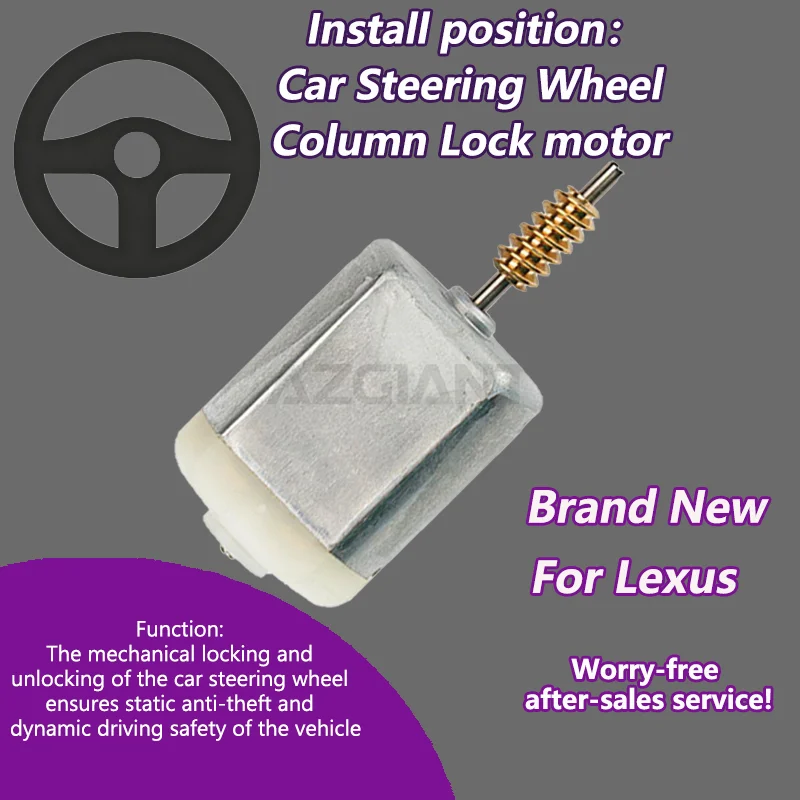 AZGIANT 13800 RPM FC-280SC-18180 Car Steering Column Lock motor For Lexus IS250 / IS350   strong power 0.11A carbon brush tool