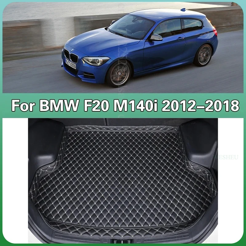 Custom Car Trunk Mat For BMW F20 1 Series M140i 2012-2018 Accessories Leather Waterproof Cargo Liner Interior Modification