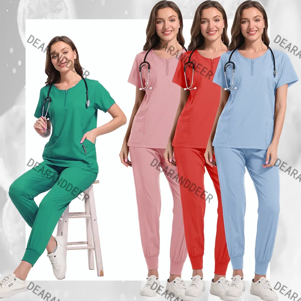 

Dental clinic, beauty salon, pet hospital, doctor, surgery, scrub uniform, soft elastic fabric, nurse, medical sports suit