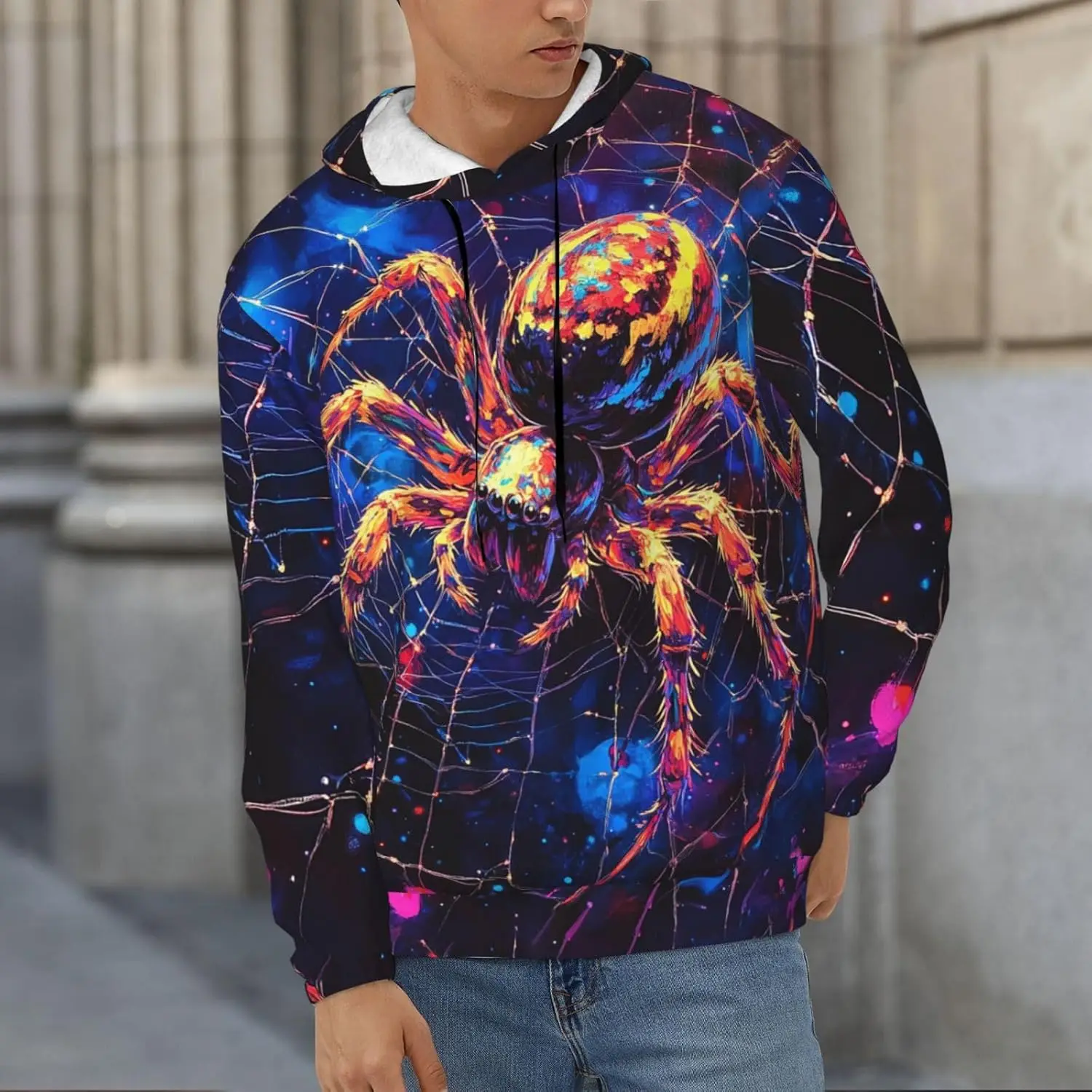 Colorful Cats Graphic Men's Hoodies 3D Print Fashion Design Funny Pattern Long Sleeve Clothes Loose Comfortable Hooded Pullovers