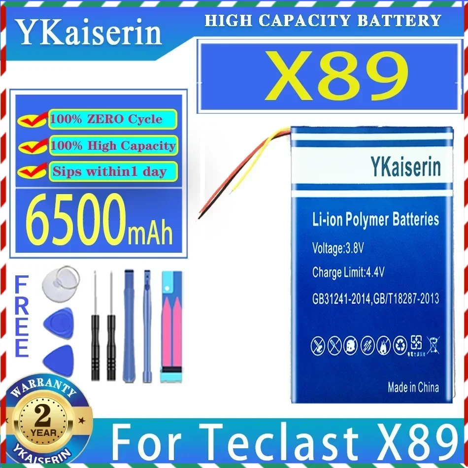 

Сменный аккумулятор ykaisin 6500 мАч для ноутбука Teclast kindow M89 P89SE X89HD X89 P89 3G