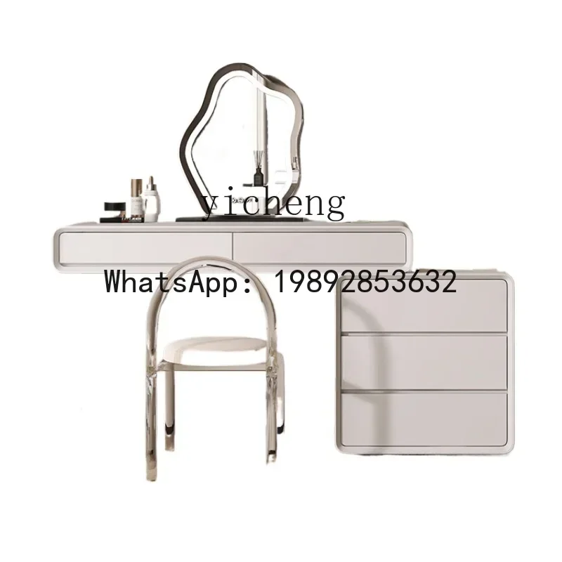 dresser paint Italian minimalist cream style bedroom light luxury makeup table storage cabinet