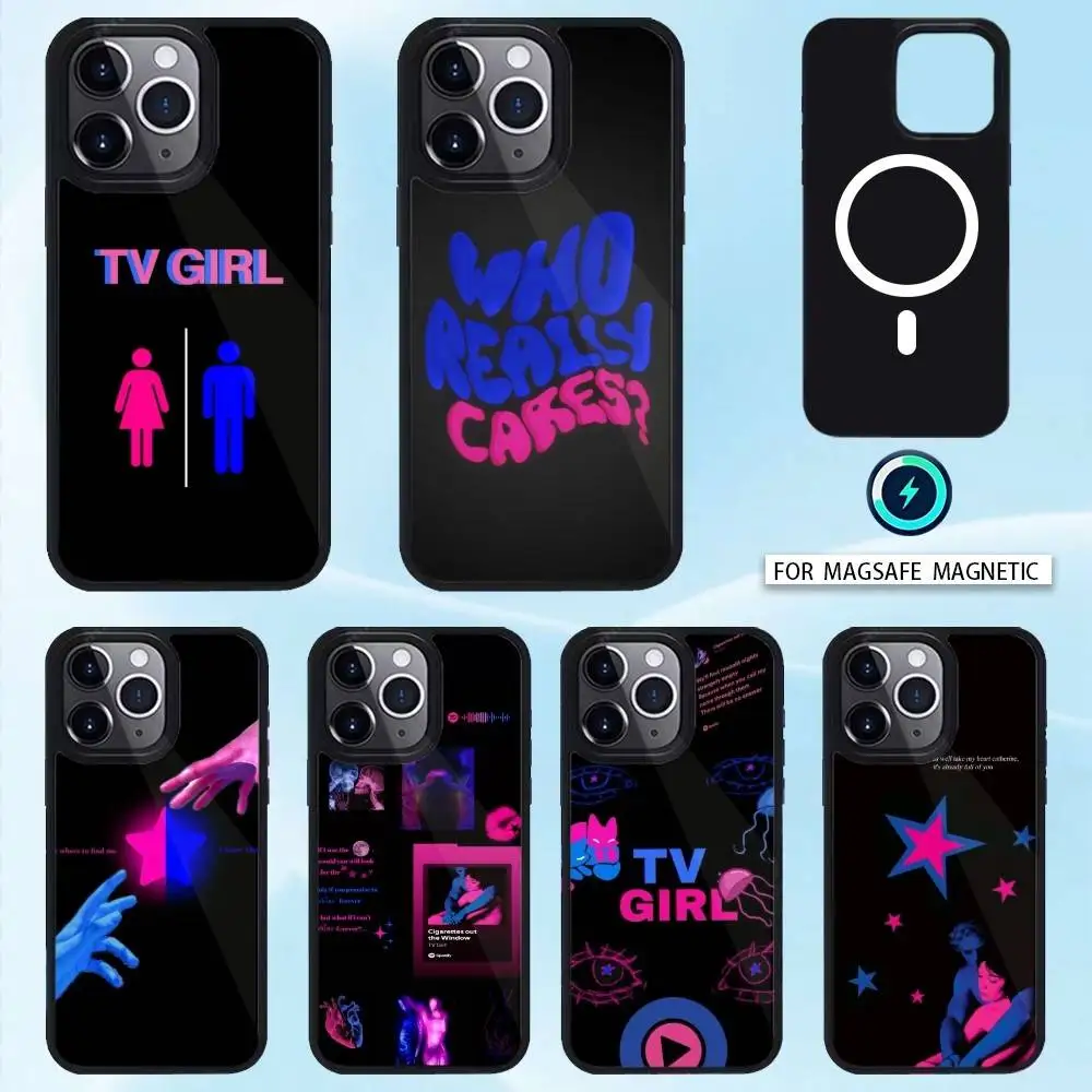 

B-Band Tv G-Girl L-Lovers Rock Phone Case Magnetic For iPhone16 15 14 13 12 Pro Max For Magsafe Wireless Charging Cover