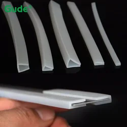 1Meter White Silicone U Shape Seal Strip Car Window Door Glass Edge Weatherstrip Rubber Anti-collision Strips