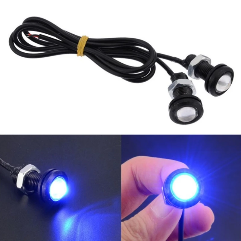 Universal Car Eagle Eye LED Light  18mm 23mm 12V Daytime Running Light for Motorcycle Auto Parking Singal Lapms