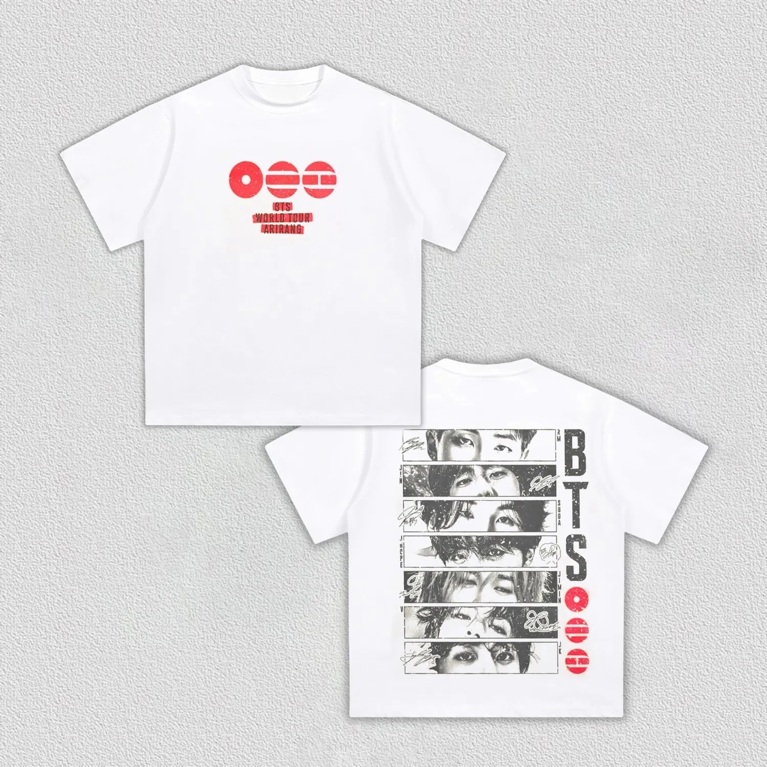 2026 BTS Arirang Portrait Graphics T-shirt Men and Women Kids Summer Cotton Clothing Fashion High Quality Top Streetwear