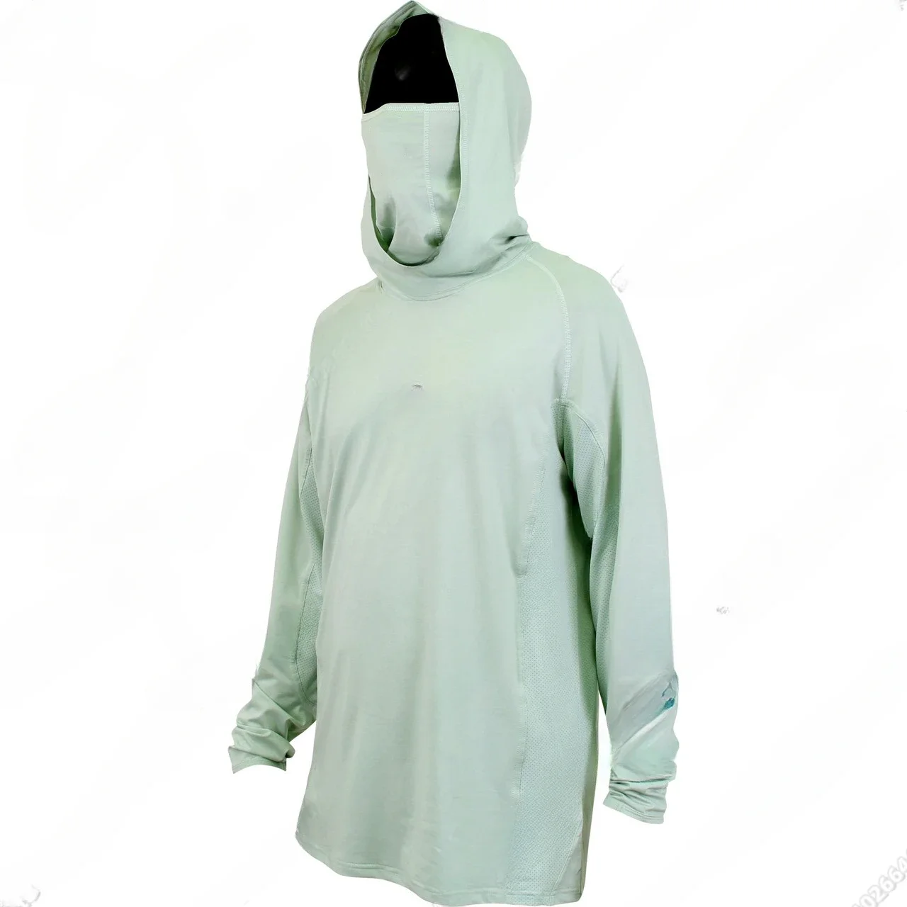 Fishing Clothing Men's Performance Long Sleeve Mask Hooded Fishing Shirts Upf 50+ T-shirt Uv Protection Fishing Jerseys