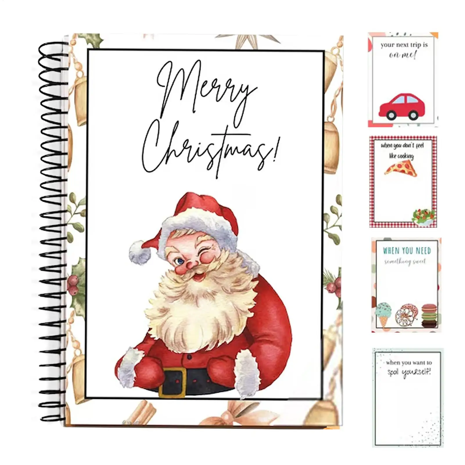Spiralgebundenes Weihnachts-Geschenkkartenbuch Festliche Weihnachtsgeschenke für Teenager Grußkarten-Organizer Grußkartenhalter – Detail 3