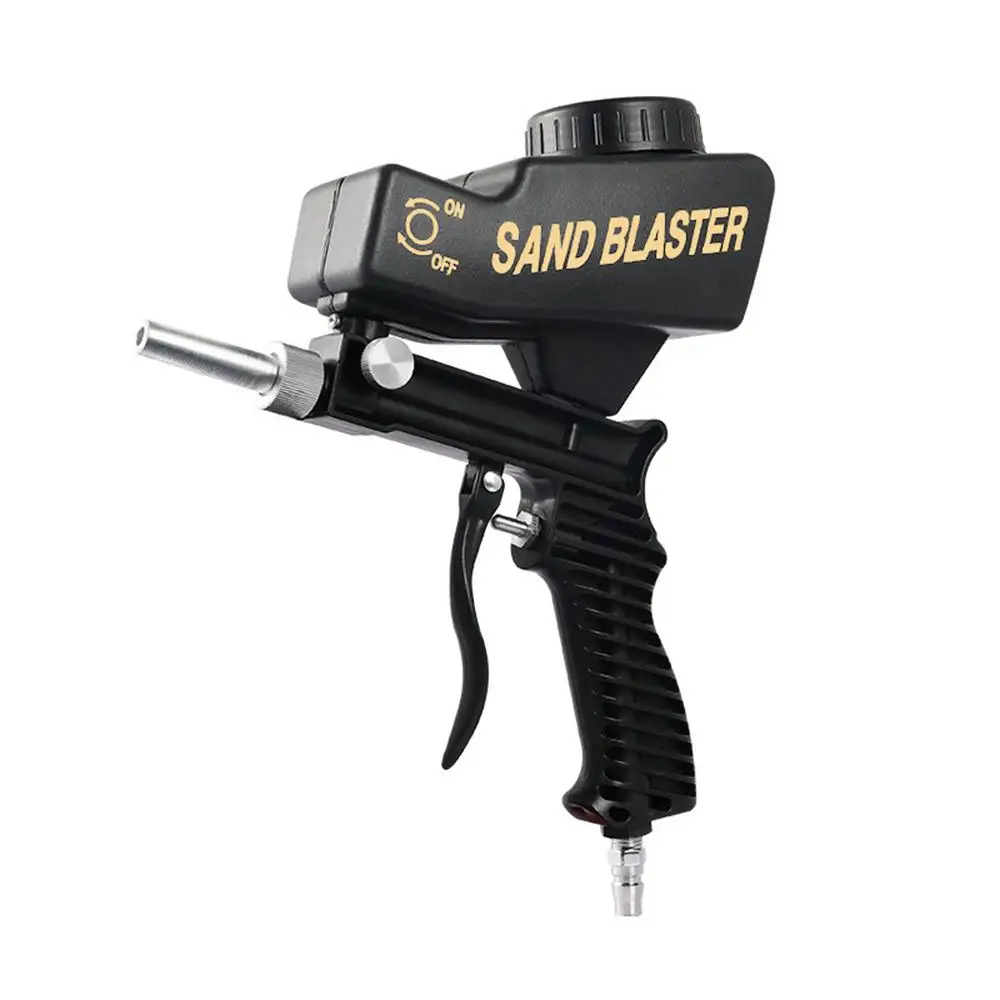 Sandblasting Gun Adjustable Sand Blaster Sand Blasting Portable Machine Gravity Small Handheld Pneumatic Blasting Gun Tools