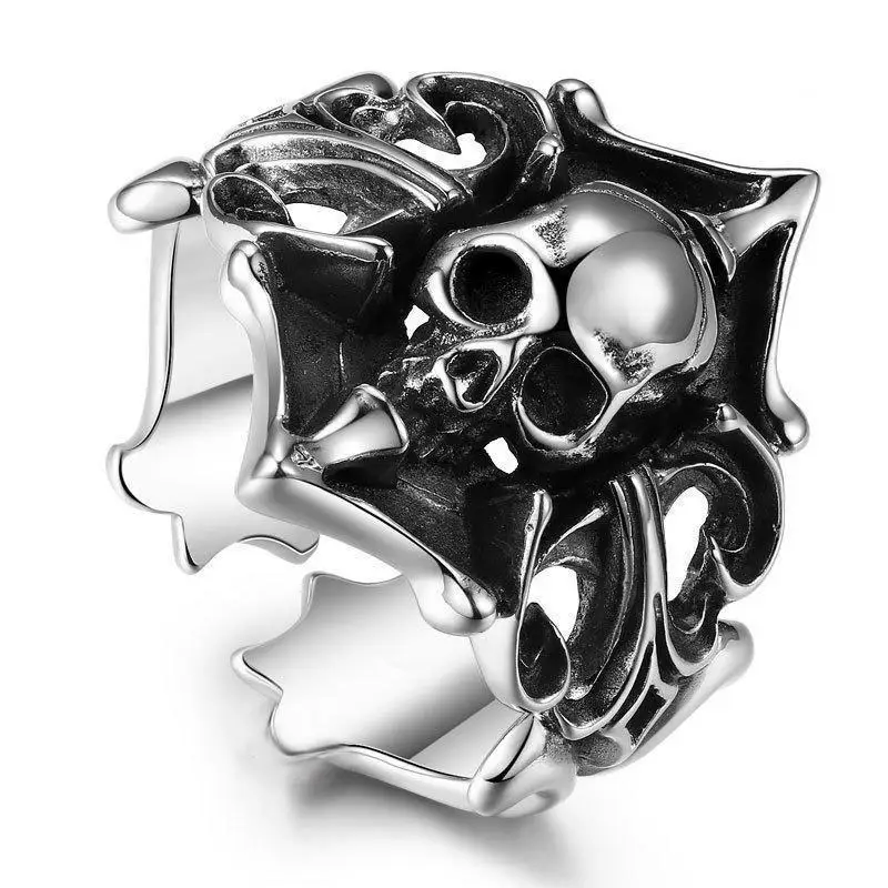 Domineering Personality Skull Ring Male Gothic Ghost Pirate Male Ring Punk Jewelry Accessories Gift Wholesale