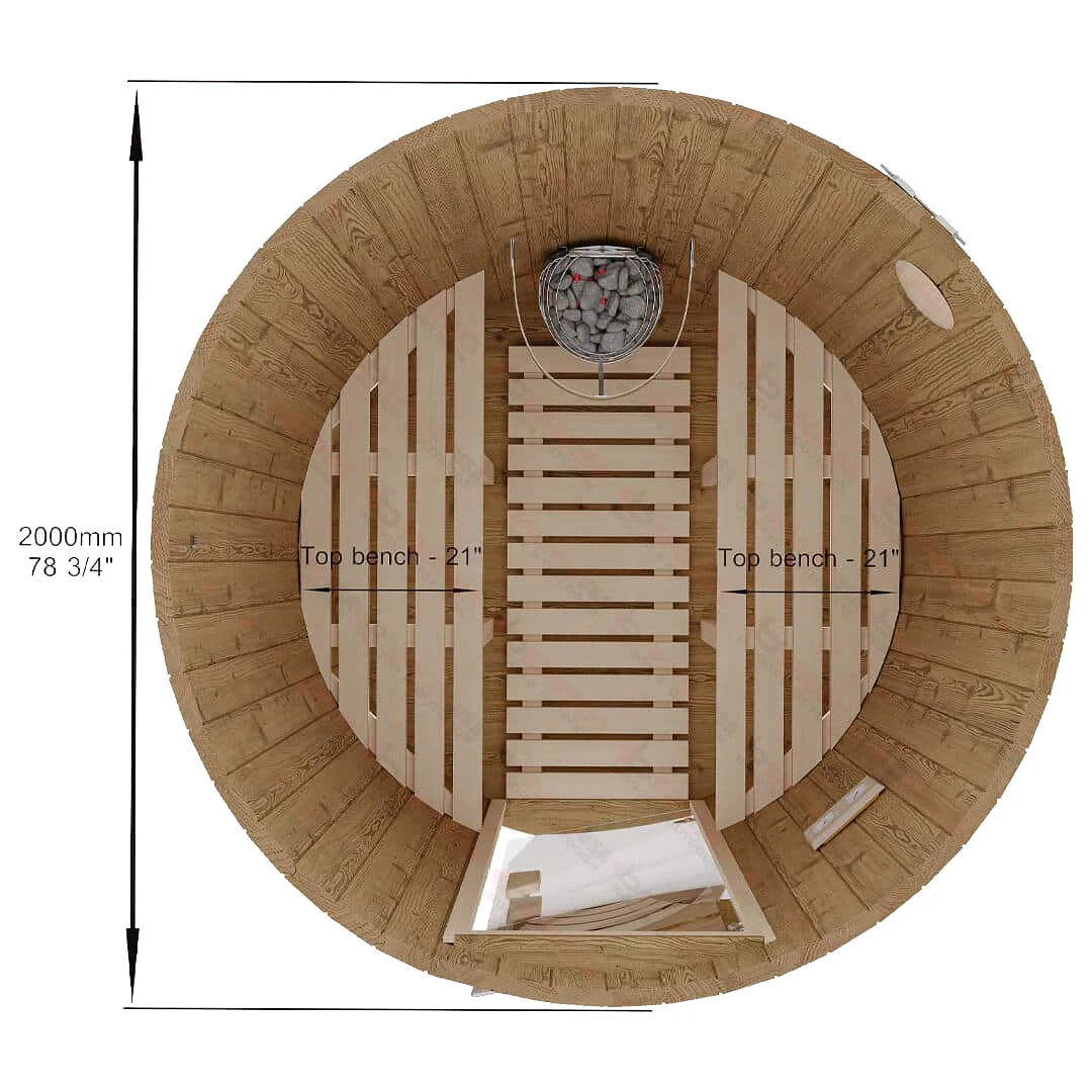 Vertical Outdoor Sauna / Round Outdoor Sauna