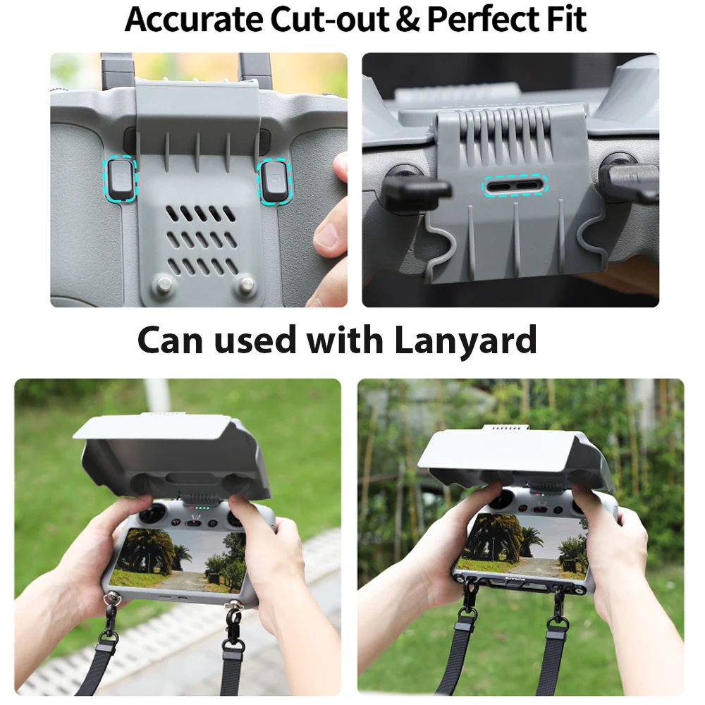 Protetor de tela escudo para dji rc/rc 2 controle remoto pára-sol caso proteção silicone para ar 3s/neo/mavic 3/mini 4 pro