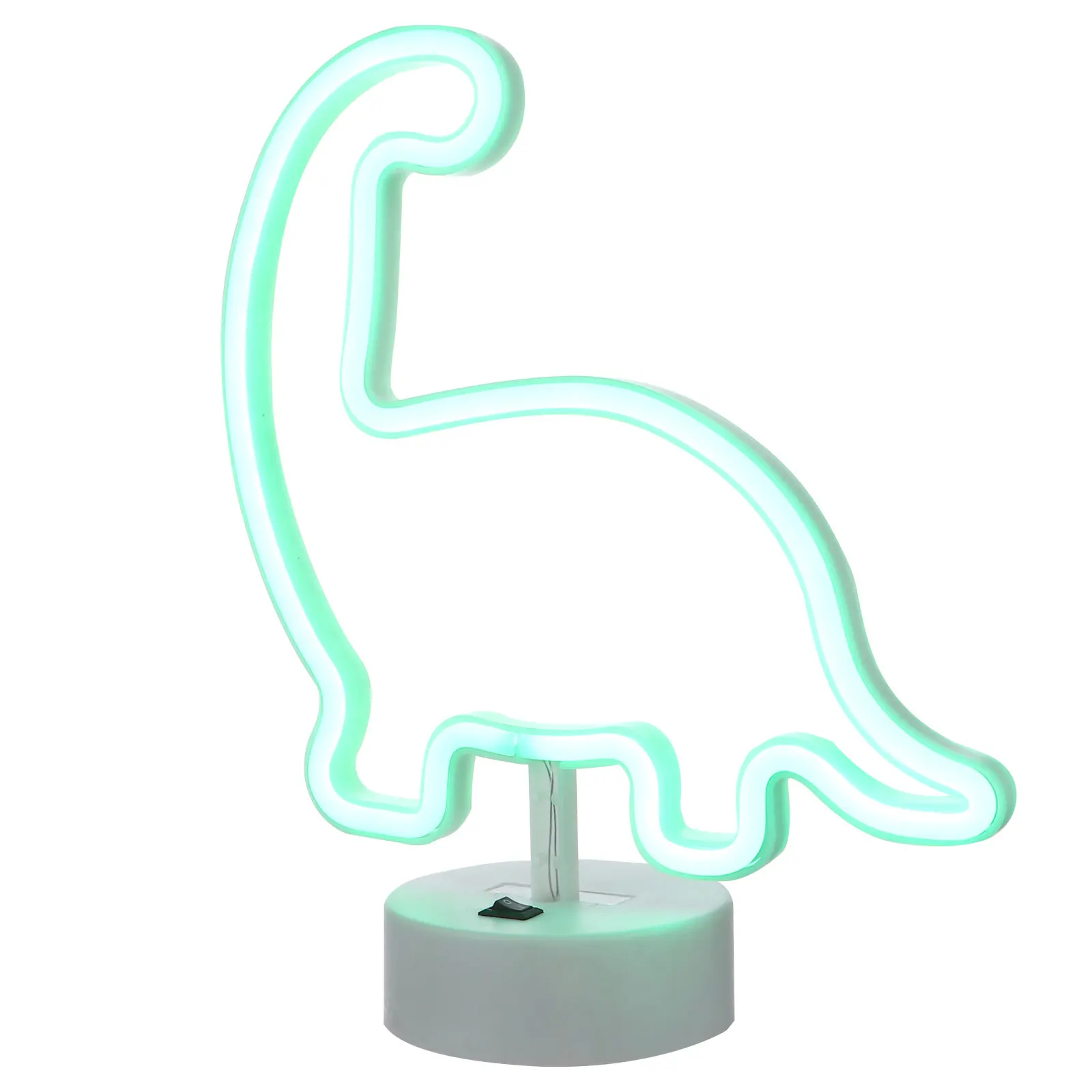 Dinosaur Shape Led Neon Night Lamp Acrylic Table Light For Home Party Decoration Durable Creative Dual Use Light Bedside Lamp