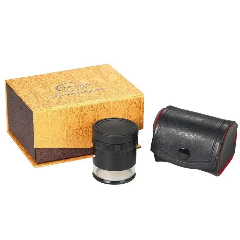 Lupa de alta gama de 10X, gafas de aumento iluminadas, lupa de escritorio portátil, 8 lámparas de aumento, lupa LED, monóculo