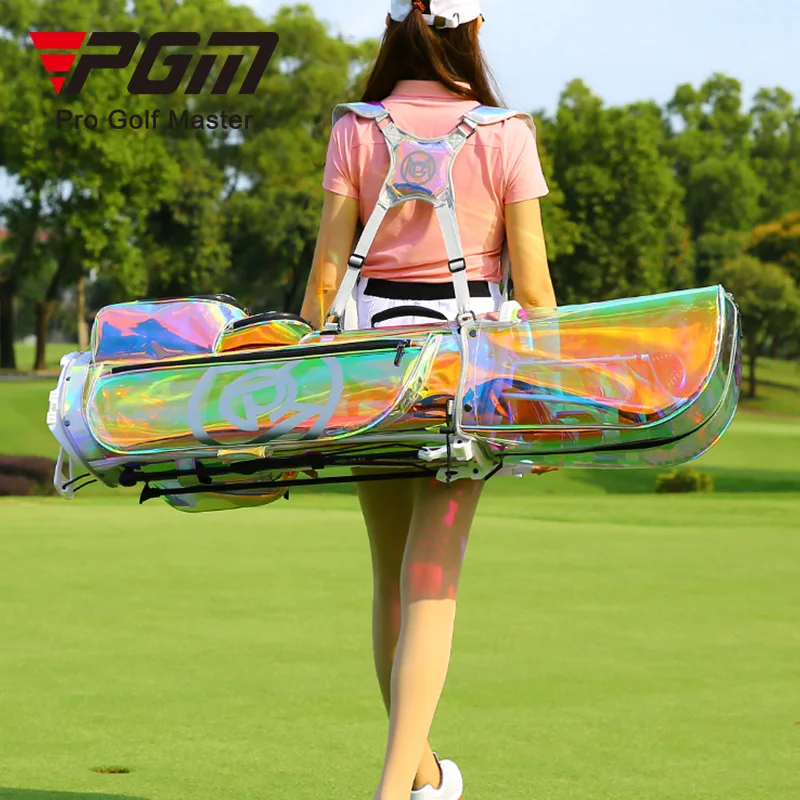PGM Golf  Women Stand Bag Portable Club  Colorful Transparent Sports Bag