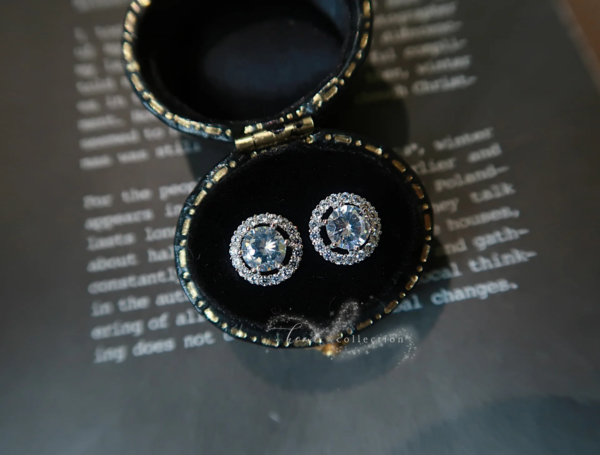 

CCFJOYAS 925 Sterling Silver Round Clear Zircon Stud Earrings for Women Simple ins Party Wedding Jewelry Gift