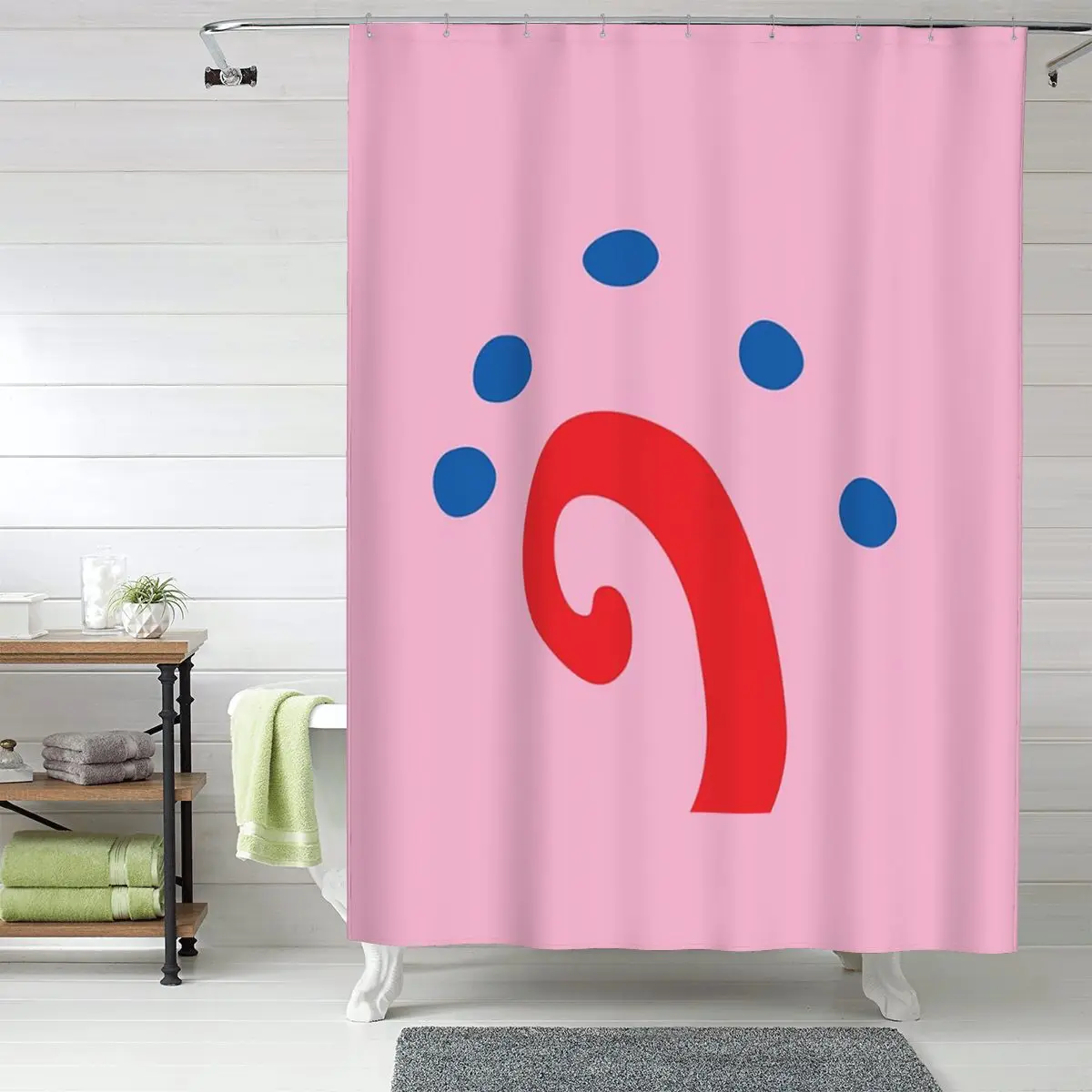 

Gary The Snail Shower Curtain Bathroom Polyester Waterproof Bath Curtains with Hooks