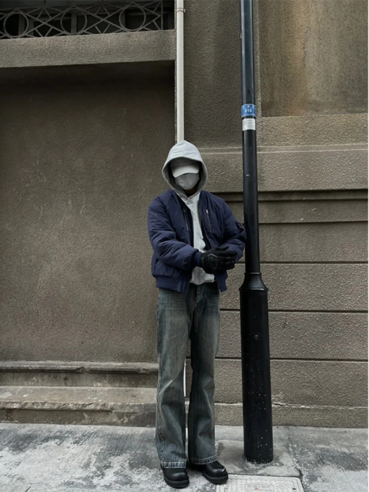 

Cleanfit Men's Straight Leg Micro Flare Jeans Bamboo Texture Waed American Retro Sle Youthful Wear Resistant Cotton Blend