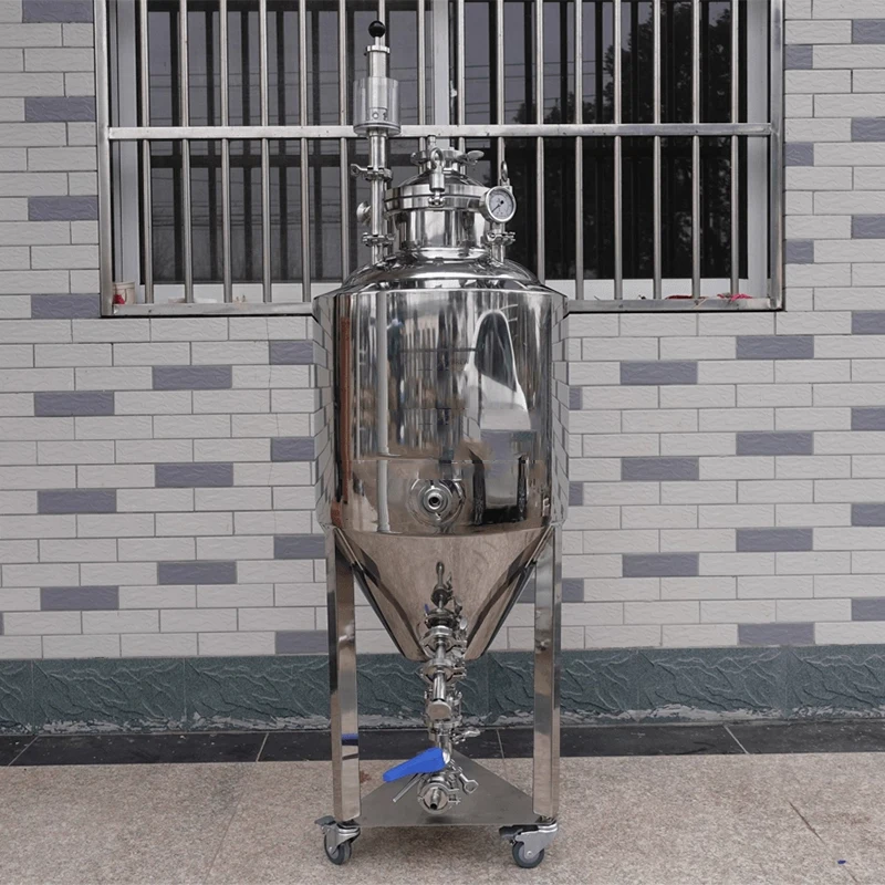 Home Fermentation Tank Triple-Layer Insulated Pressure-Retaining Conical Fermentation Tank 3MM Craft Beer Stainless (Customized)