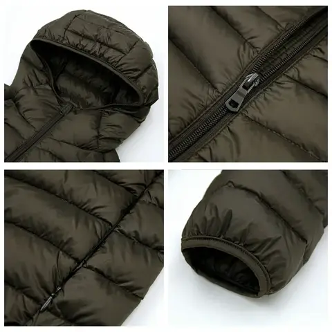 Down Jacket Men's 2025 New 90% White Duck Down Super Light Down Jacket Men's Lightweight Thermal Coat Hooded Feather Coat