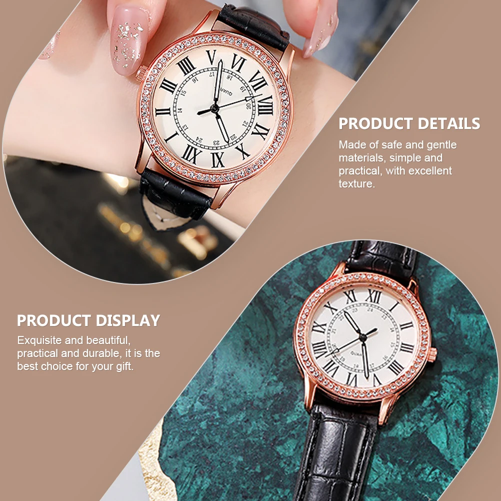 

1pc Quartz Wrist Clear Dial Quartz For Girl Easy Adjustment Fashionable Lady Women Fashion Women Wrist Watch Watch
