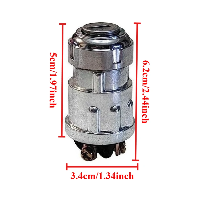 5 قطعة العالمي 12 فولت 10A ON/OFF 3 موقف مفتاح إشعال قفل اسطوانة لمعظم السيارات دراجة نارية قارب 2 مفتاح قفل كاتب التبديل #2