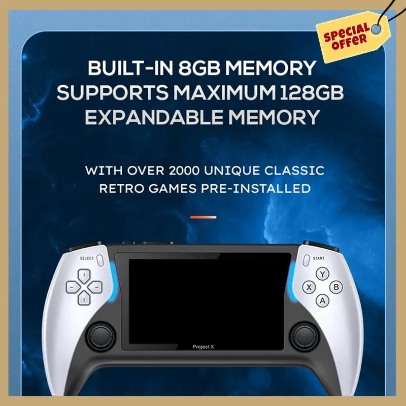 Project X Handheld Game Console 4.3 Inch HD Screen Portable Video Game Console Support Dual Player And Controller Durable