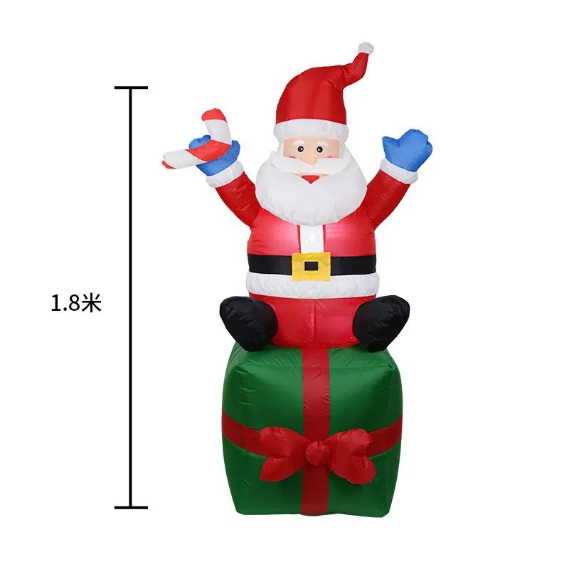 High quantity 1.8M Holiday inflatable Decorations Christmas Santa Claus model for Christmas Decorations