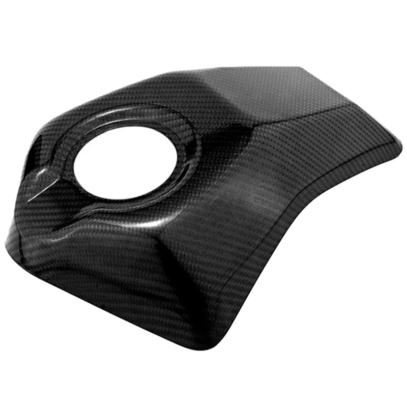 

T47C_Real Carbon Fiber Fuel Gas Oil Tank Cap Guard Cover for Honda CRF300L Dirt Bikes Motorcycle Gas Shield Accessory
