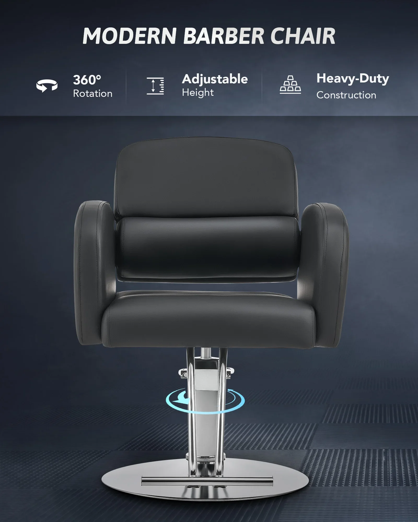 كرسي تصفيف الشعر الكلاسيكي القابل للتعديل لصالونات الحلاقة 360 درجة كرسي تصفيف الشعر الدوار