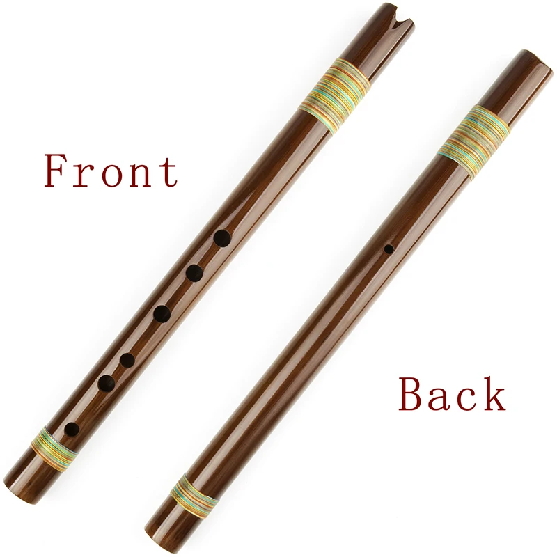 Flauta Vertical Quena para instrumento de sopro, instrumento musical indiano, G Key Brown, Dalbergia